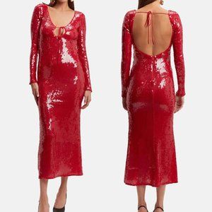 BARDOT - Verona Sequin Maxi Dress | Red
